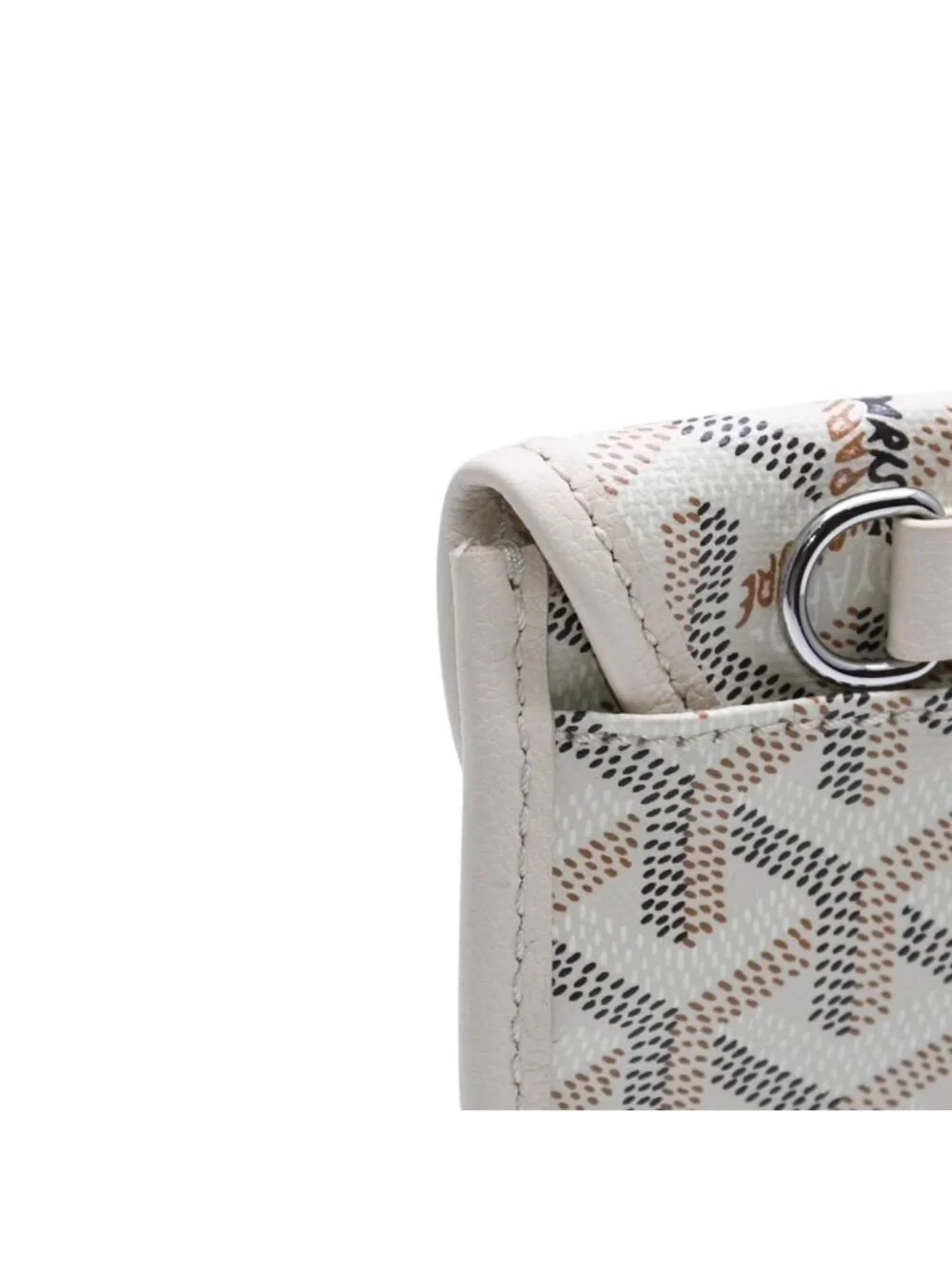 Goyard Anjou Handbag Pouch Ivory White Din Canvas